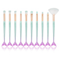 Mermaid Makeup Tools 10pcs Private Label Makeup Brush Set Cosmetic